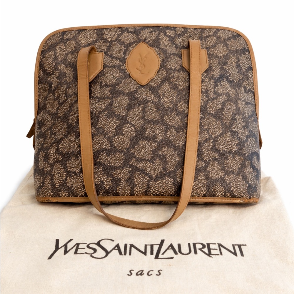 Yves Saint Laurent YSL Vintage Shoulder Tote Bag W/ Dustbag